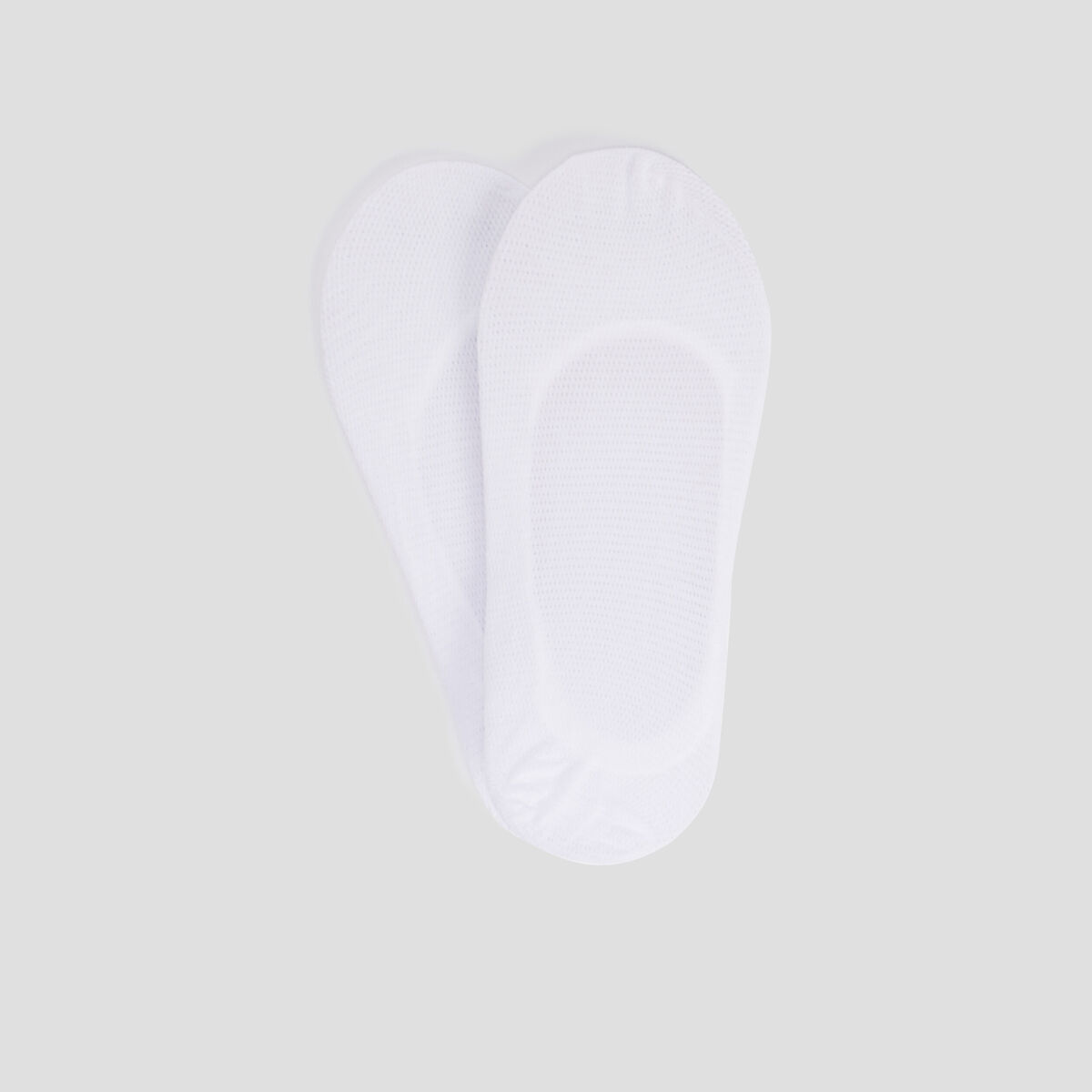 Lot de 2 paires chaussettes invisibles blanc femme