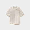 Chemise coton col cubain manches courtes ivoire homme
