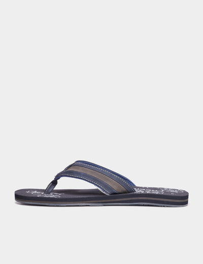 Mules plates bleu marine homme