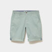 Bermuda short chino droit coton stretch vert olive homme