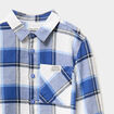 Chemise 1 poche manches longues coton bleu roi garçon