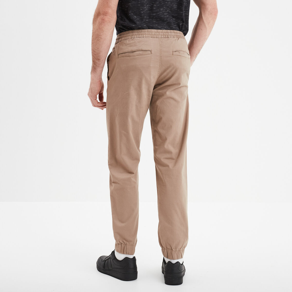 Pantalon jogpant taupe homme