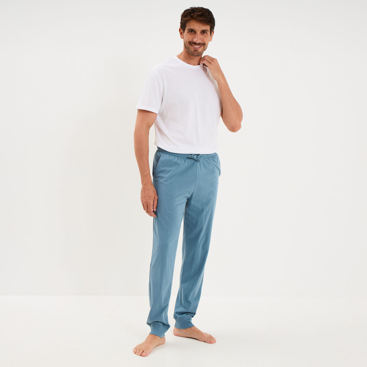Lot 2 pantalons de pyjama coton bleu homme