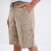 Bermuda cargo droit coton majoritaire taupe homme