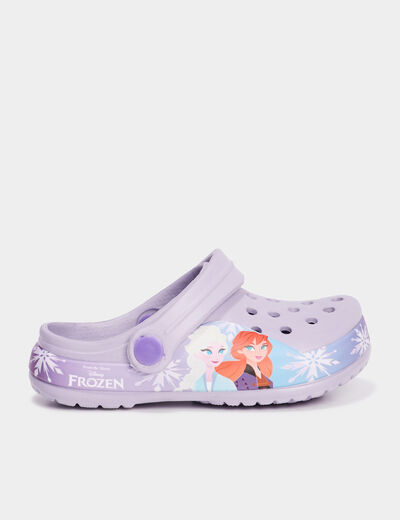 Sabots de plage Reine des neiges mauve fille