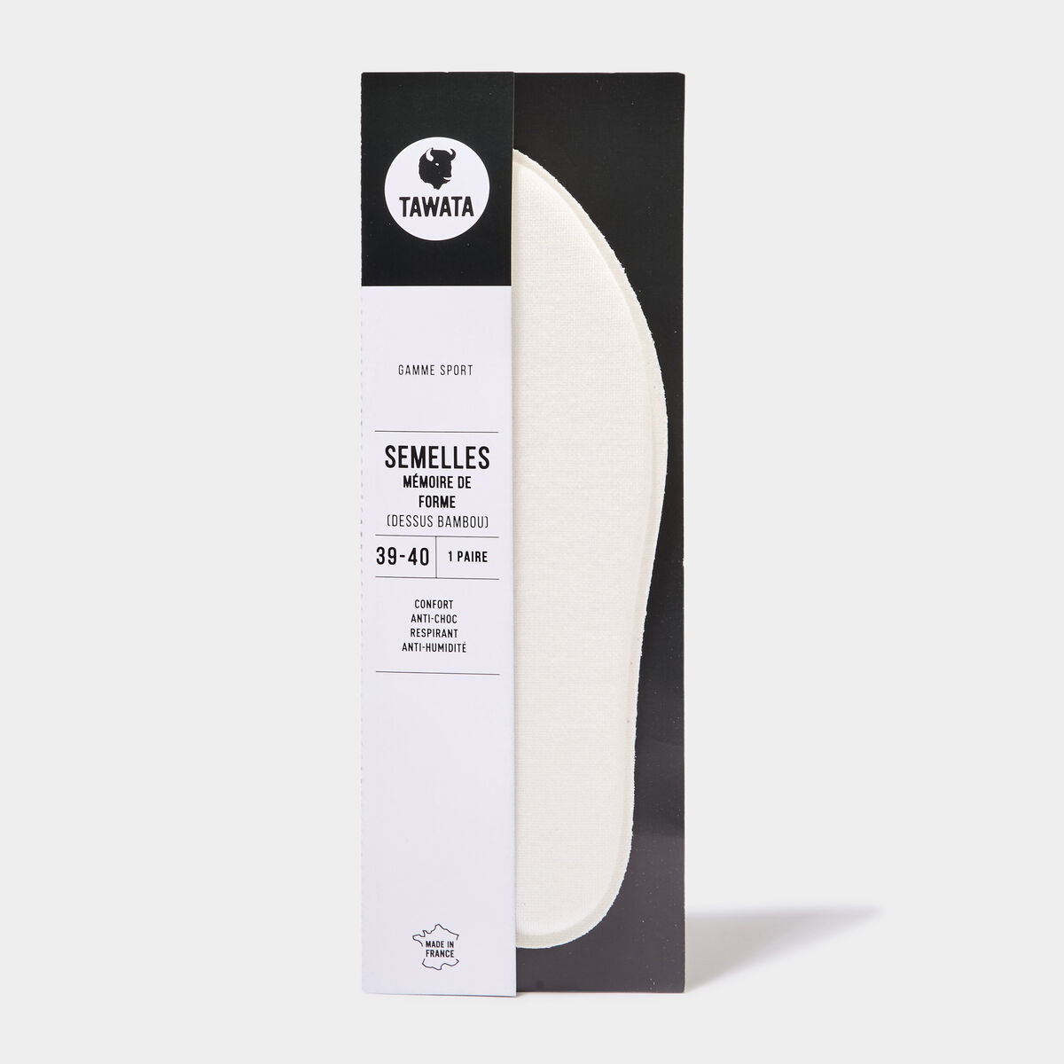 Semelles m&eacute;moire de forme blanc mixte