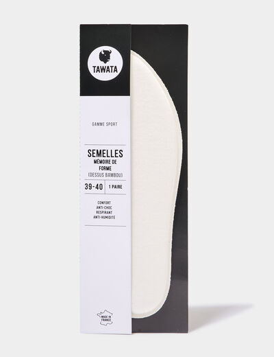 Semelles mémoire de forme blanc mixte