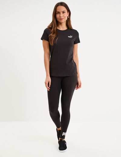 T-shirt manches courtes coton Puma noir femme