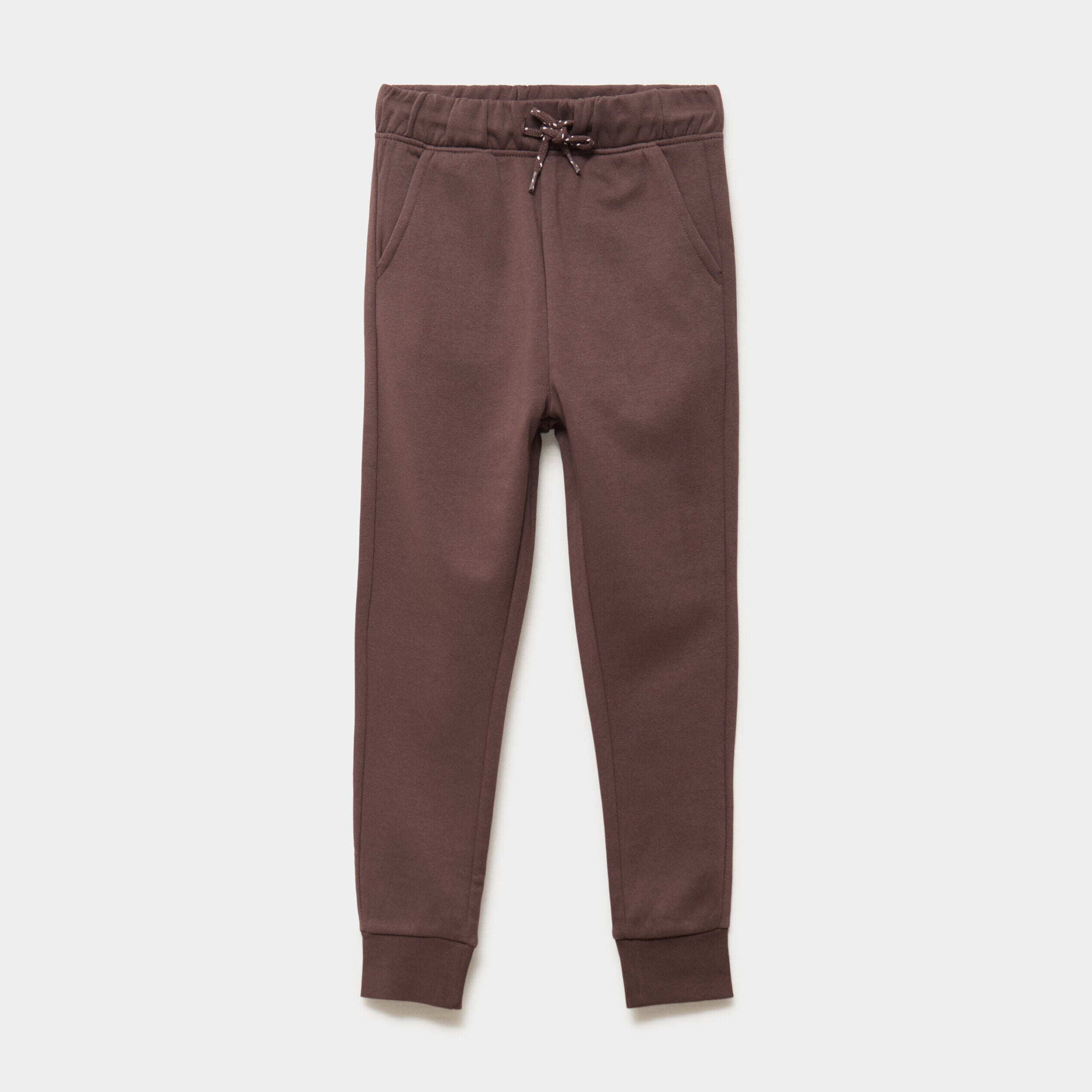 Pantalon jogging regular 2 poches marron foncé garçon LH