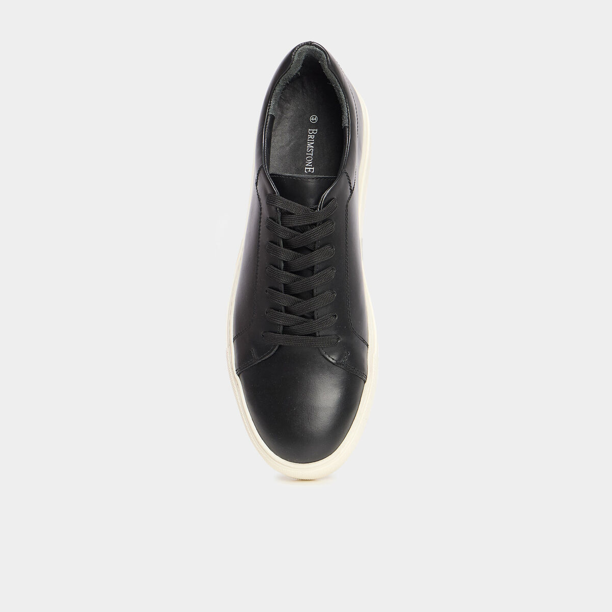 Tennis basses en cuir noir homme