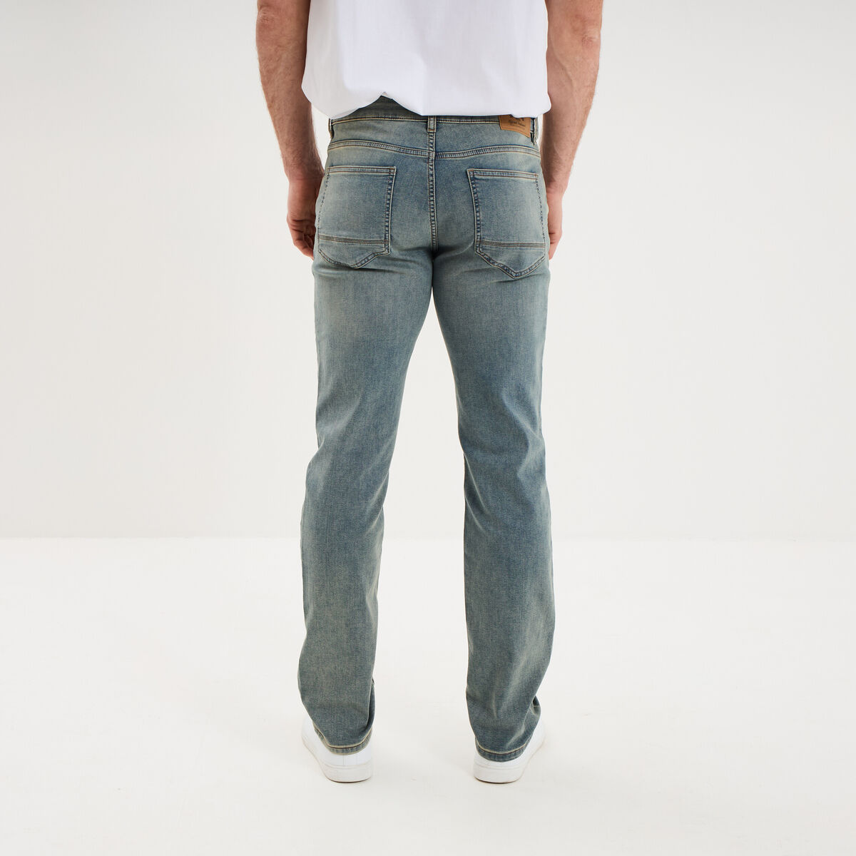Jean stretch coupe regular denim double stone homme