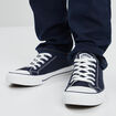 Tennis en toile &agrave; lacets bleu marine homme