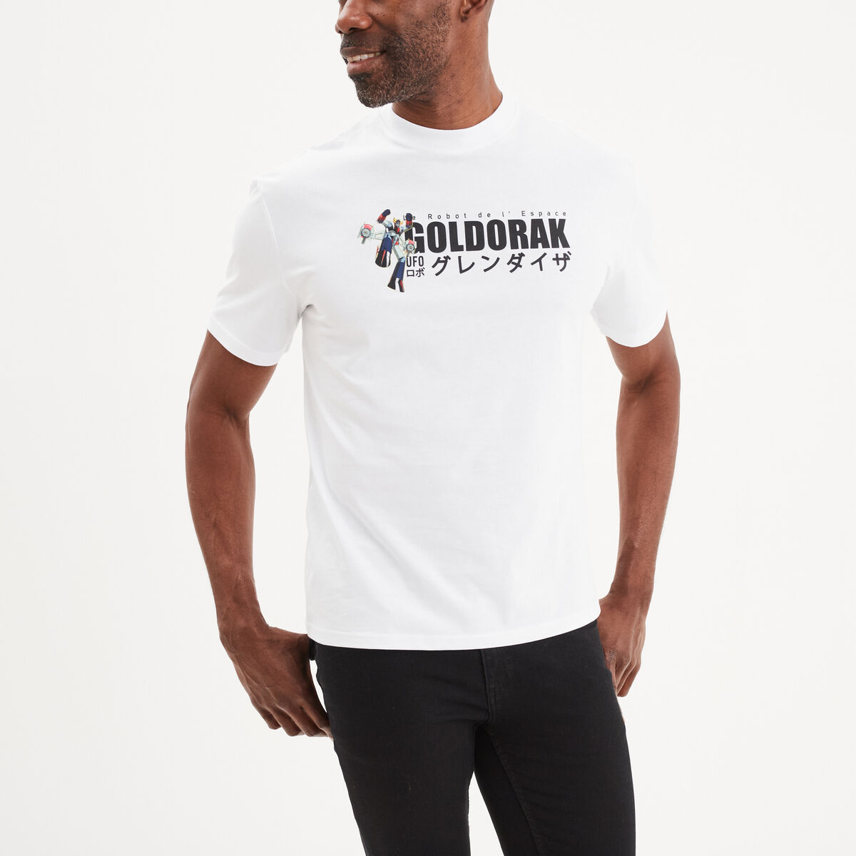 T-shirt manches courtes Goldorak blanc homme