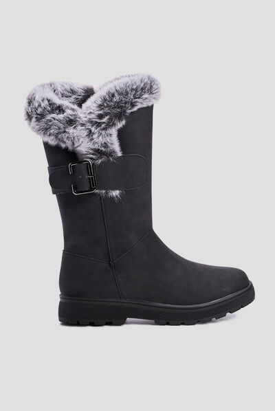 Bottes fourrées noir femme