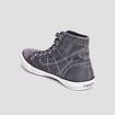 Baskets montantes à lacets gris homme