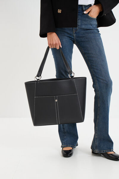 Sac cabas noir femme