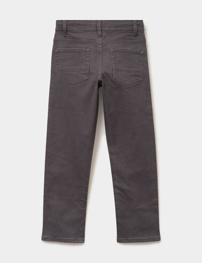 Pantalon regular coton majoritaire gris fonc&eacute; gar&ccedil;on
