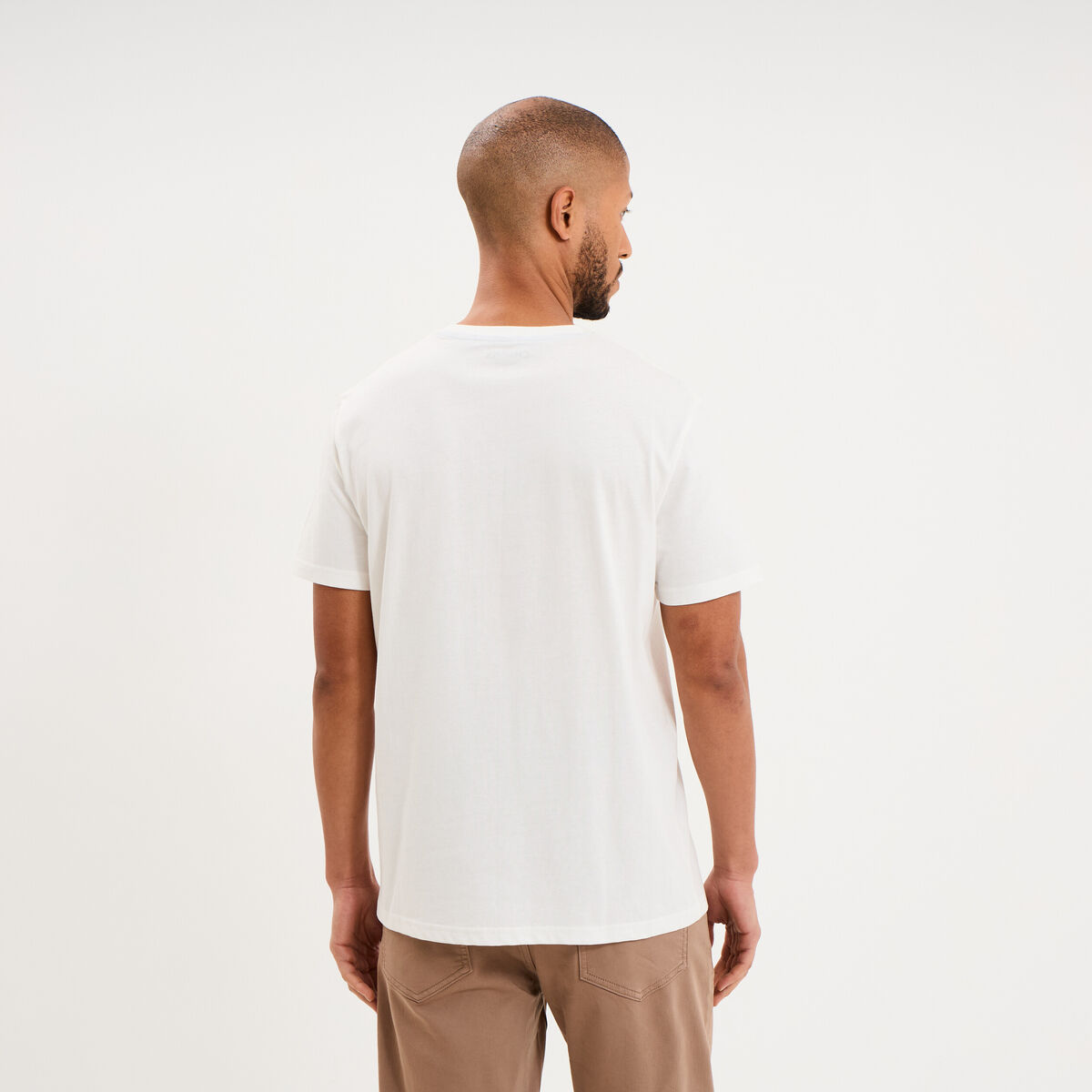 T-shirt manches courtes coton blanc homme