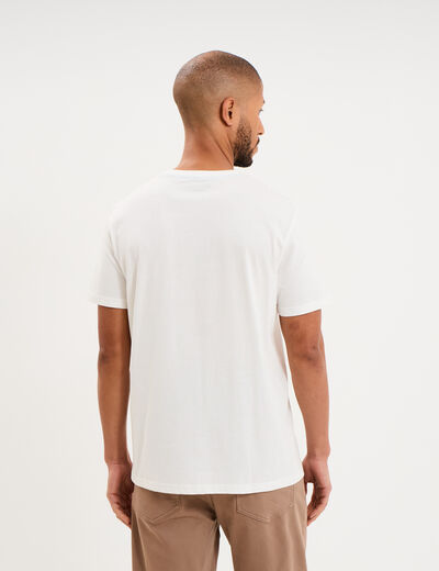 T-shirt manches courtes coton blanc homme