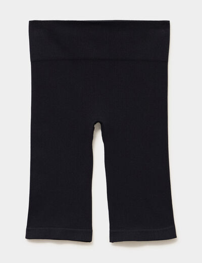 Short cycliste de sport c&ocirc;tel&eacute; stretch noir femme