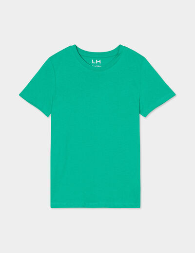 T-shirt en coton manches courtes vert menthe garçon