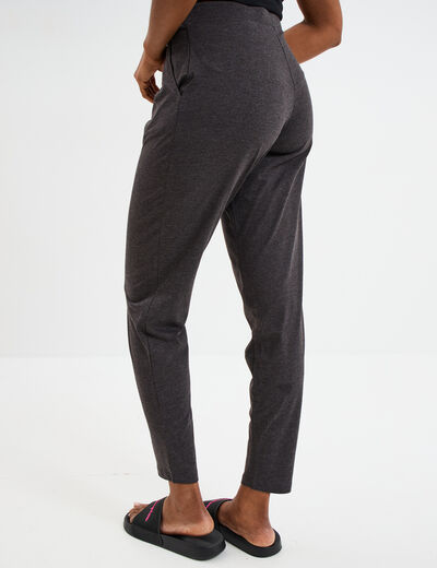 Pantalon de pyjama ajusté gris foncé femme