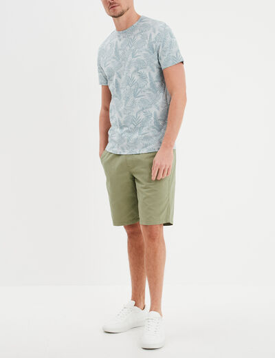 T-shirt manches courtes col rond bleu ciel homme