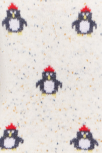 Pull col rond épaule boutonnée Creeks blanc bébé garçon