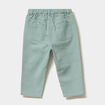 Pantalon ample brod&eacute; coton vert pastel b&eacute;b&eacute; fille