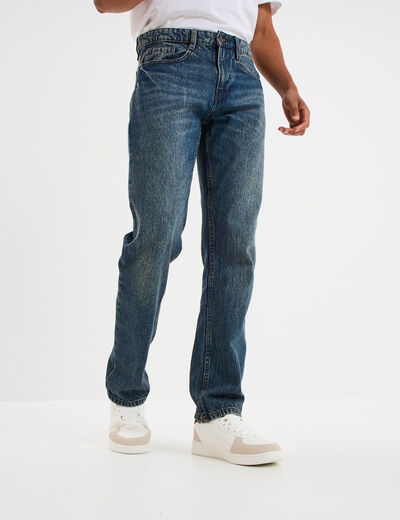 Jeans regular 5 poches coton denim dirty homme