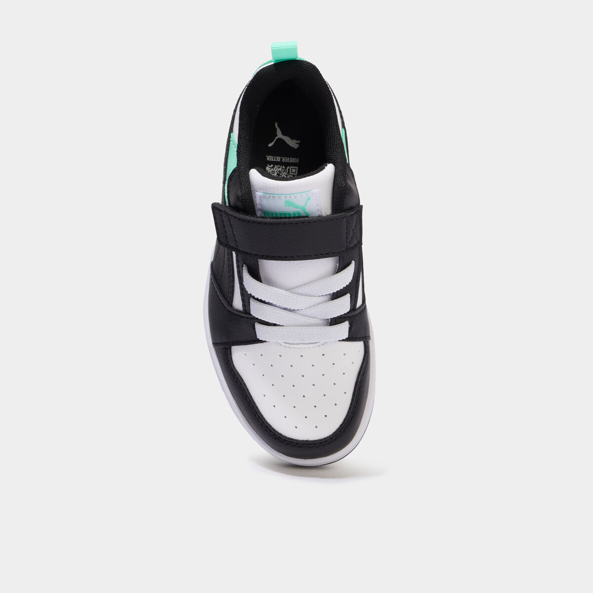 Tennis scratchs &agrave; lacets Puma Rebound V6 vert clair fille