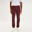 Pantalon chino droit stretch prune homme