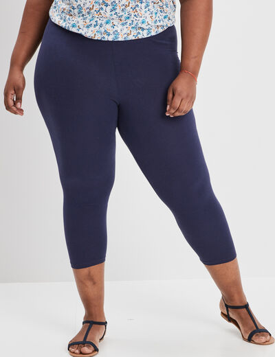 Leggings 7/8ème bleu marine femme grande taille