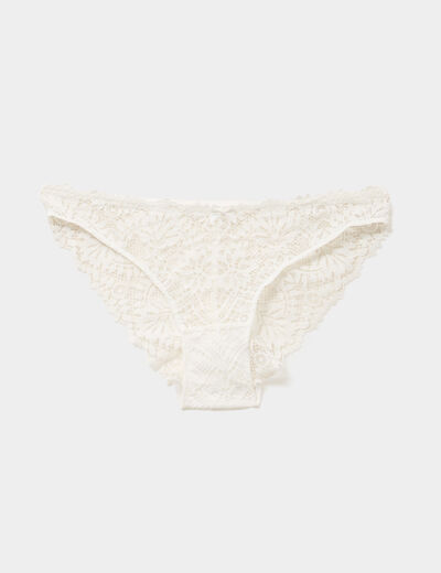 Culotte en dentelle blanc femme