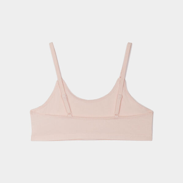 brassiere coton rose poudree fille Brassière coton rose poudrée fille
