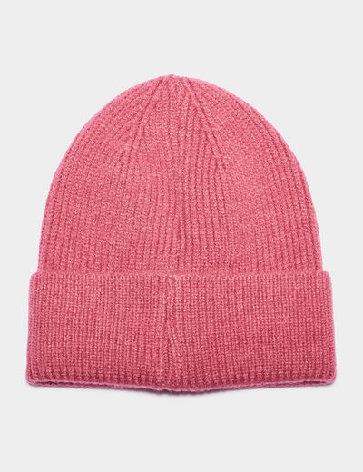 Bonnet tricoté Creeks rose framboise fille
