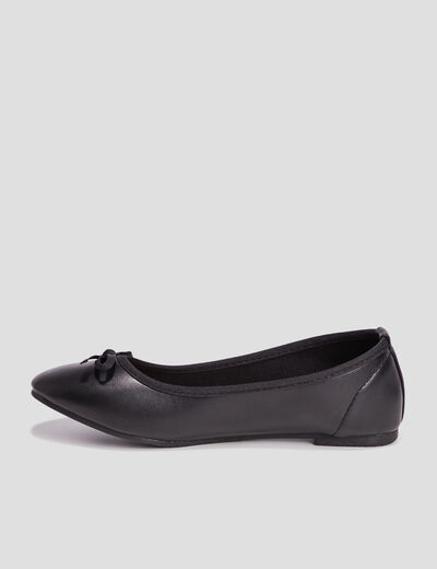 Ballerines avec noeuds noir fille