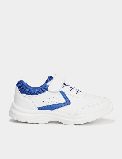 Baskets de running à scratchs blanc garçon