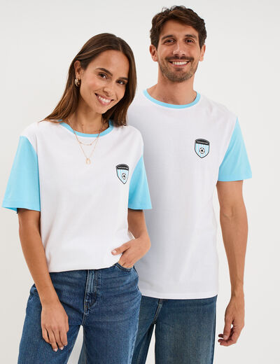 T-shirt maillot de football Argentine blanc mixte
