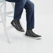 Baskets montantes à lacets gris homme