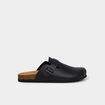 Mules plates noir homme