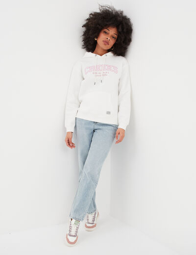 Sweat à capuche hoodie Creeks Original ecru femme