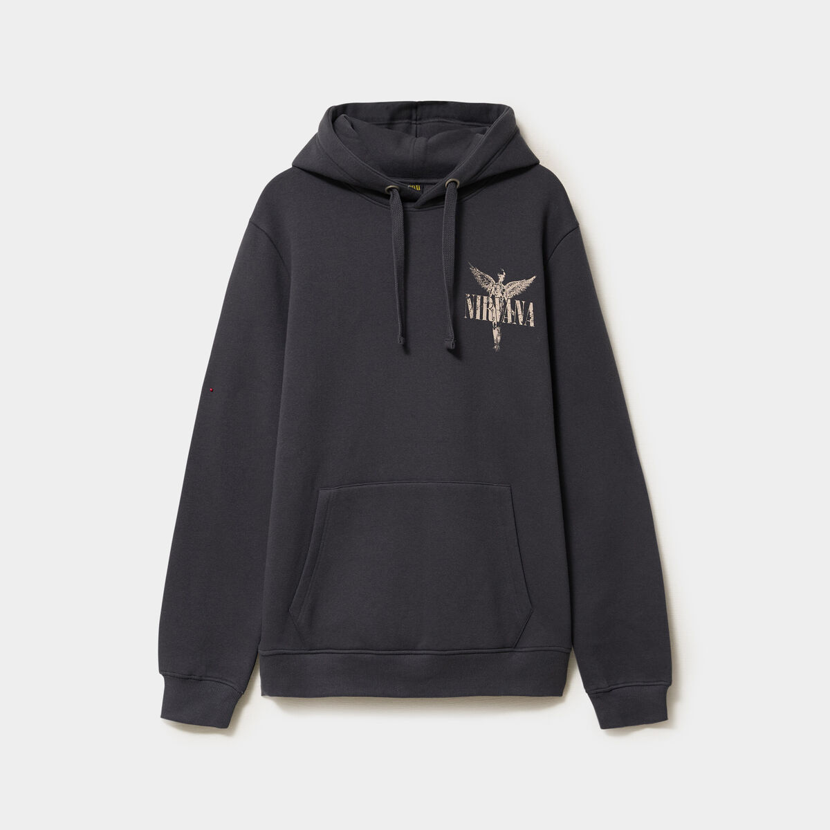 Sweat hoodie 1 poche Nirvana gris fonc&eacute; homme