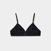Lot de 2 soutiens-gorge triangle coton noir fille
