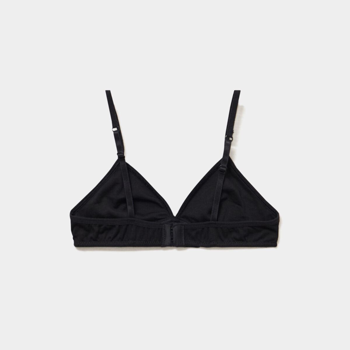 Lot de 2 soutiens-gorge triangle coton noir fille