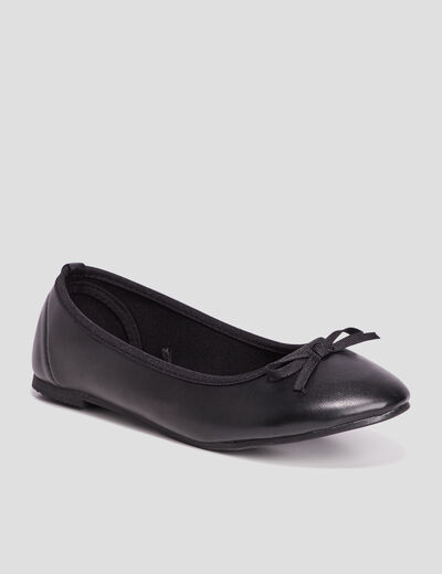 Ballerines avec noeuds noir fille