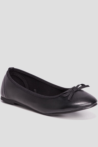 Ballerines avec noeuds noir fille