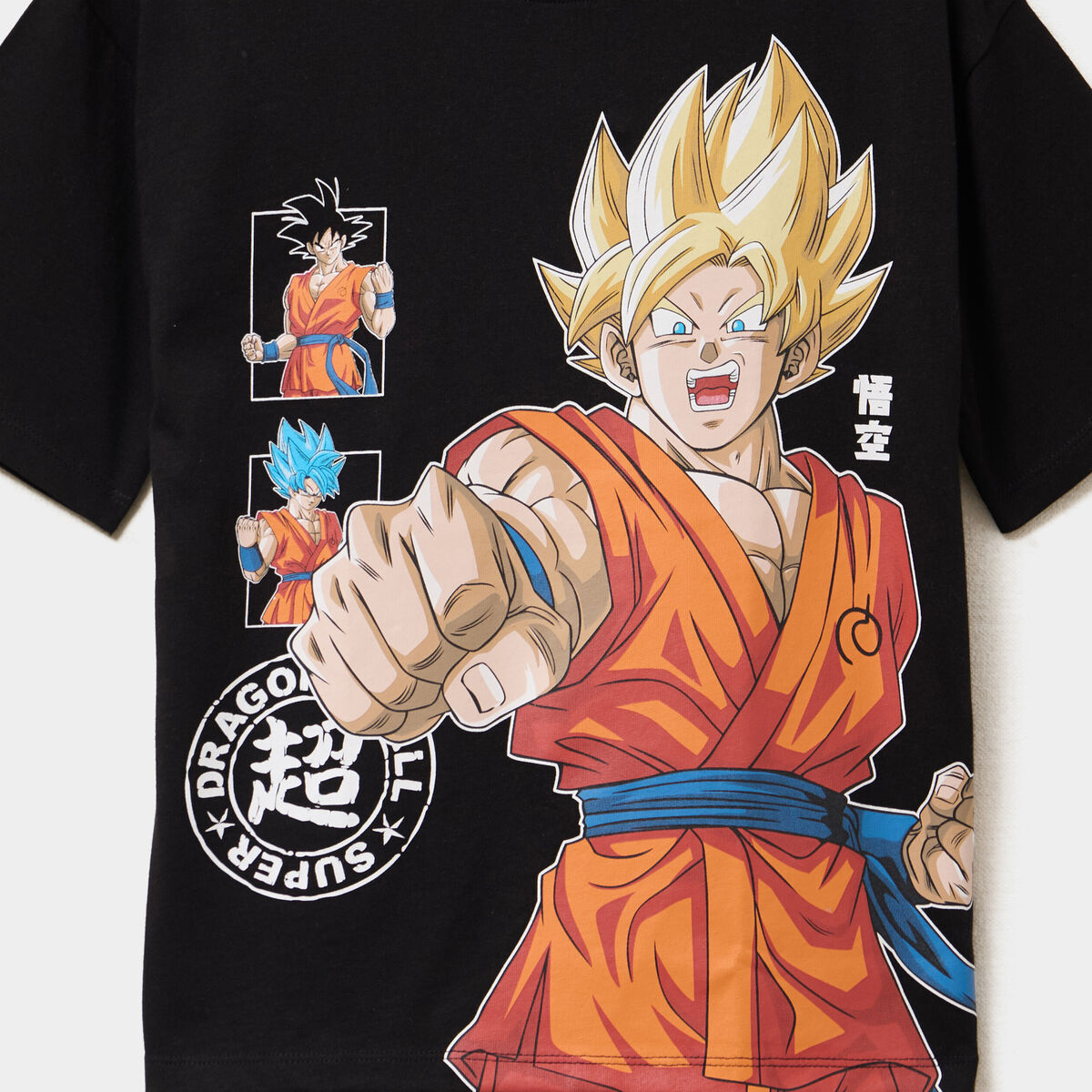 T-shirt coton Dragon Ball Super noir garçon