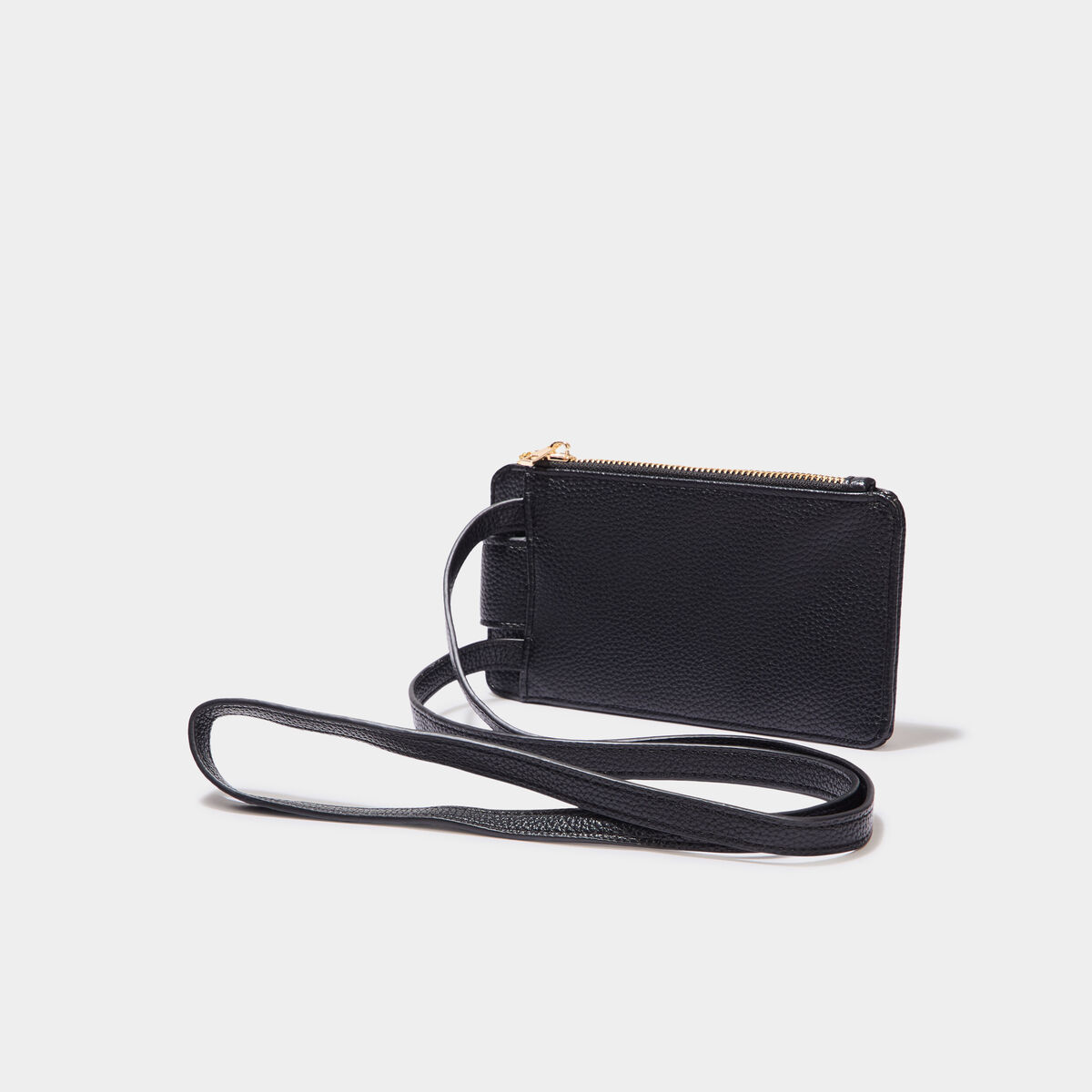 Sac pochette de t&eacute;l&eacute;phone noir femme