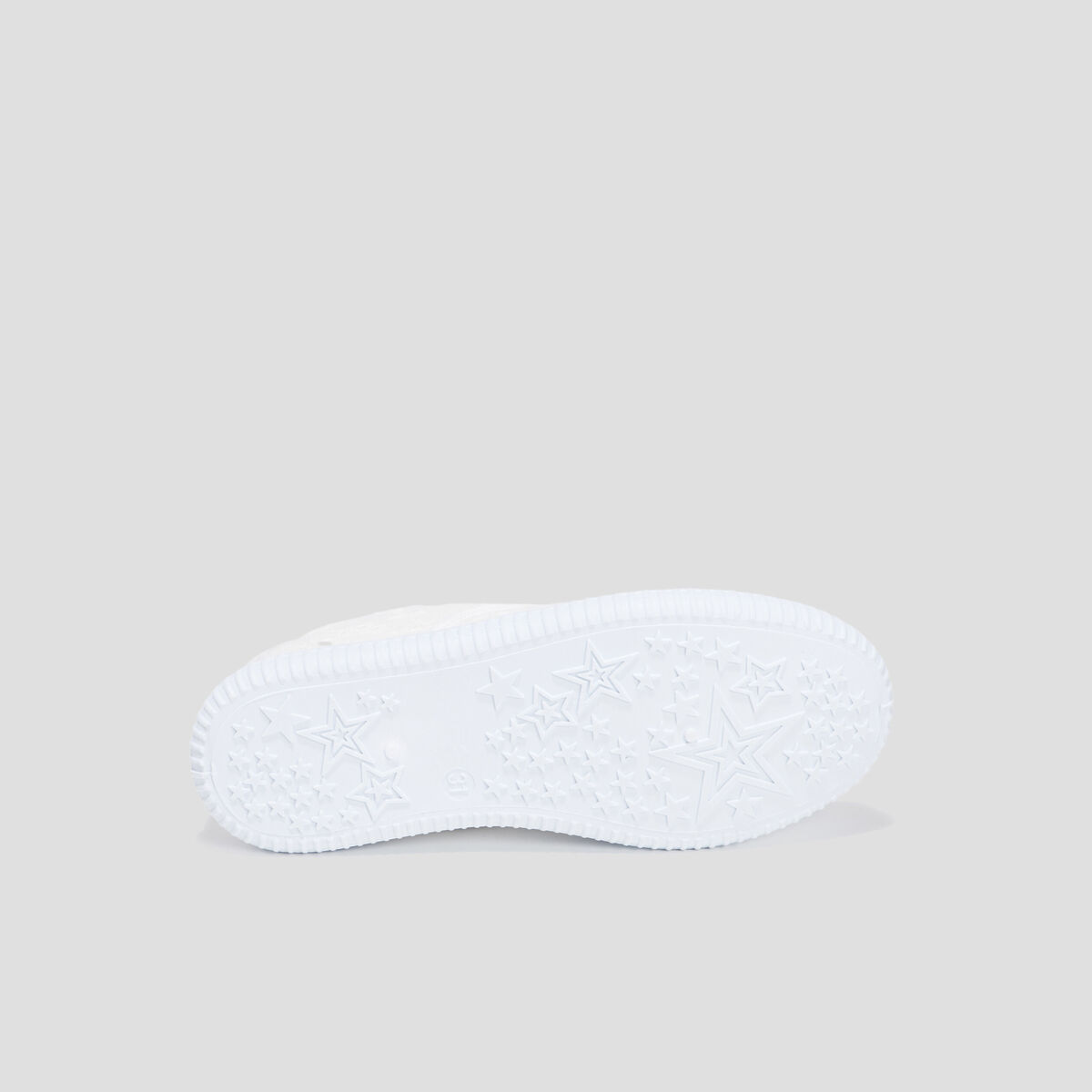 Tennis avec broderie anglaise en toile blanc fille